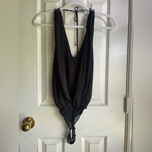 Free People Backless Halter Bodysuit NWOT